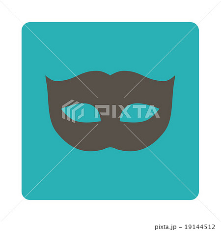 Privacy Mask flat grey and cyan colors rounded button 19144512