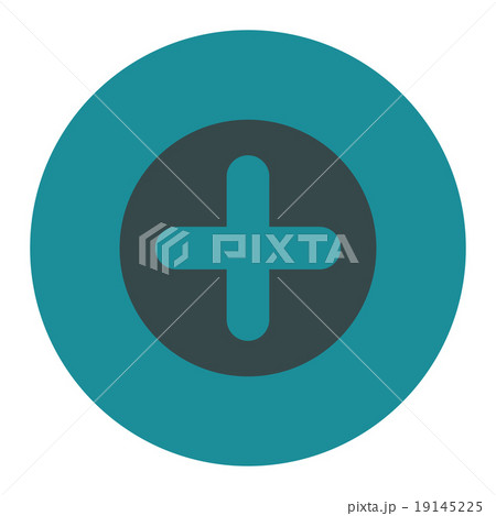 Create flat soft blue colors round button 19145225