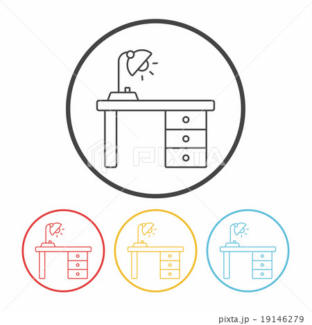 desk table line icon 19146279