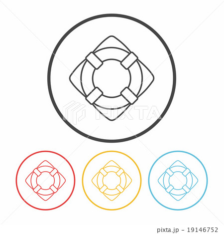 Lifebuoy line icon 19146752