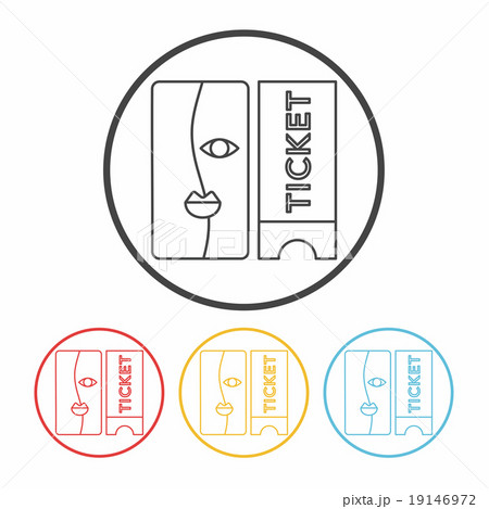 ticket line icon ticket line icon 19146972