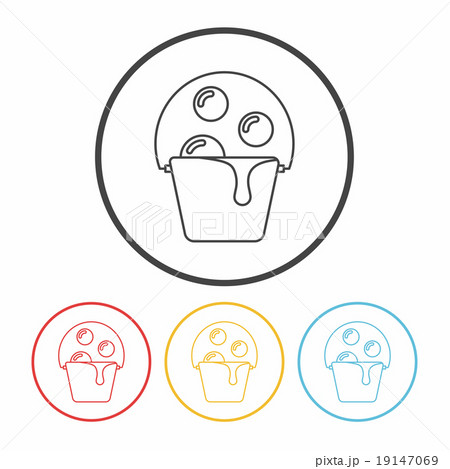 water bucket line icon 19147069