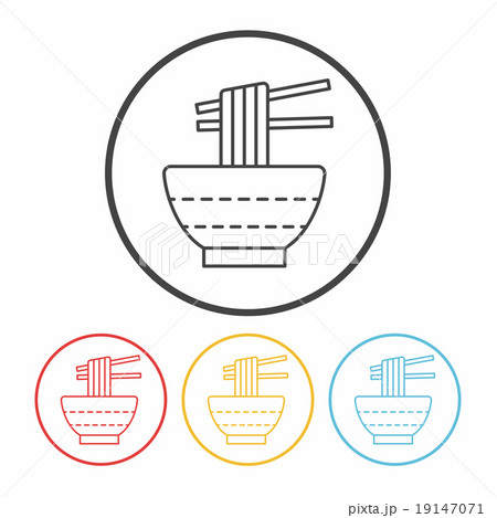 noodle line icon 19147071