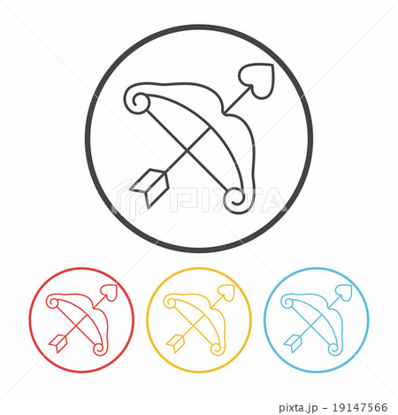 Cupid's arrow line icon 19147566