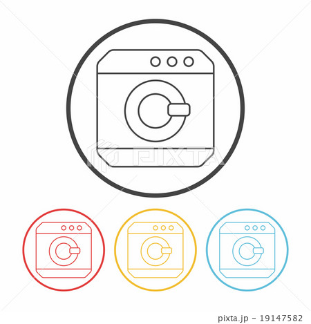 washing machine line icon 19147582
