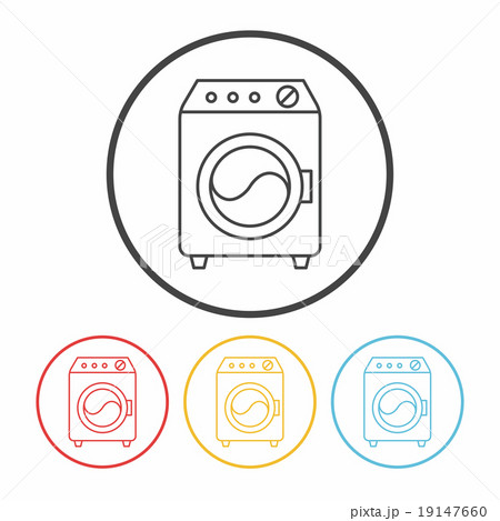 washing machine line icon 19147660
