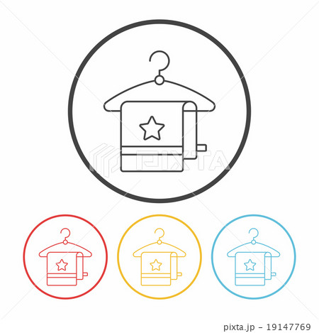 towel line icon towel line icon 19147769