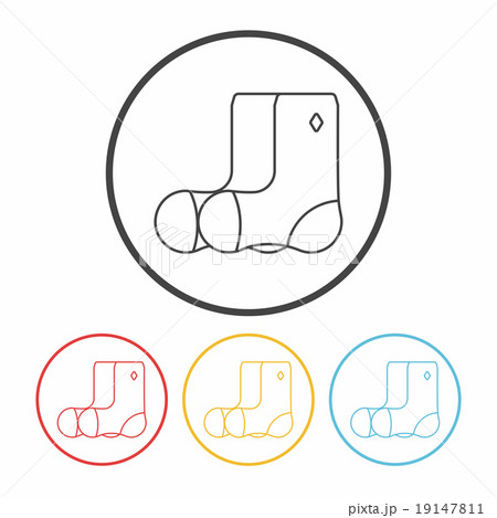 Shoes Line Iconのイラスト素材