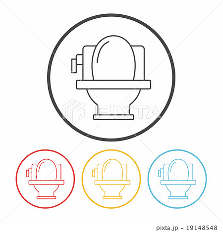 Toilet seat line icon Toilet seat line icon 19148548
