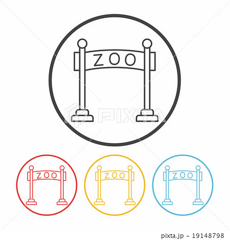 Zoo Gate Line Iconのイラスト素材 19148798 Pixta