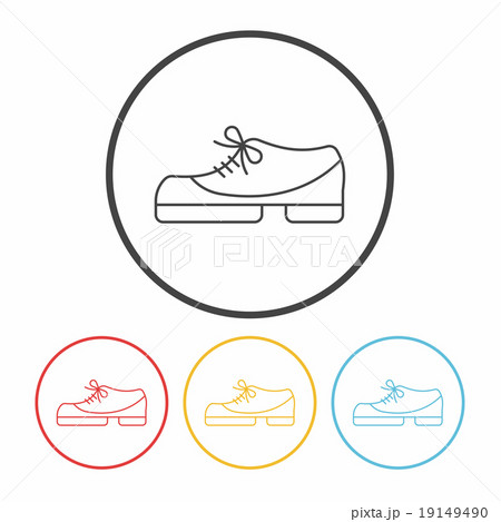 Shoes Line Iconのイラスト素材