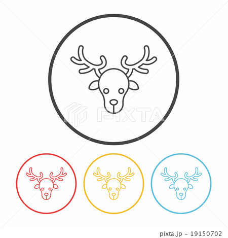 reindeer line icon 19150702