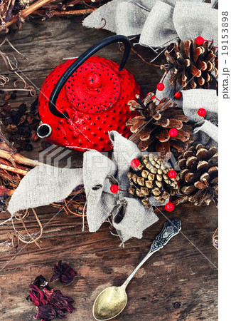 Winter still life with tea Winter still life with tea 19153898
