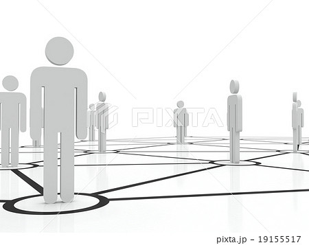 People unified into network. Managing team of 19155517
