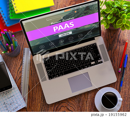 PaaS. Cloud Technology Concept. 19155962