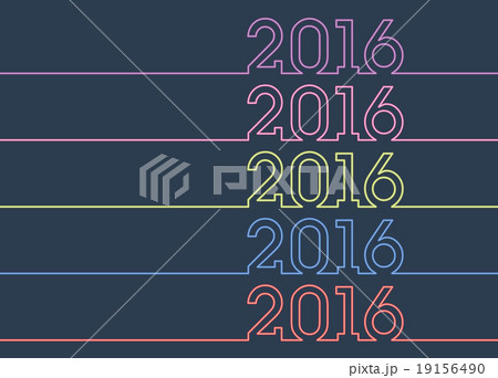 Vector colorful new year 2016 19156490