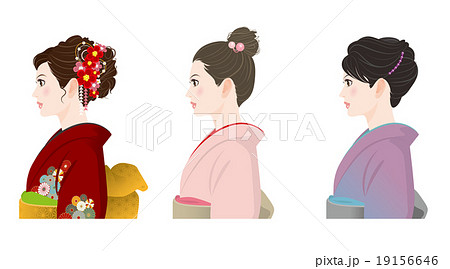 Hairstyle Kimonoのイラスト素材