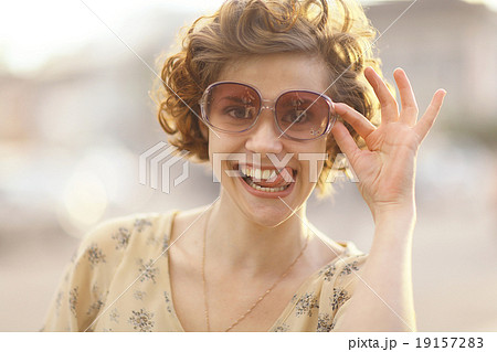 Funny portrait of a beautiful sexy girl Summer Funny portrait of a beautiful sexy girl Summer 19157283