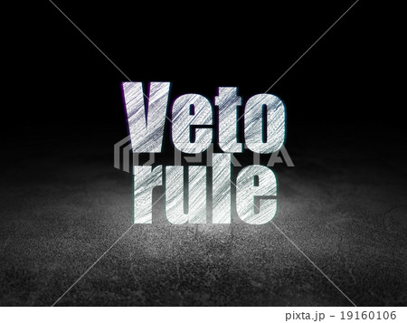 Political concept: Veto Rule in grunge dark room 19160106