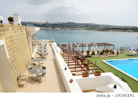 The swimming pool on the top of hotel, Malta 19160391