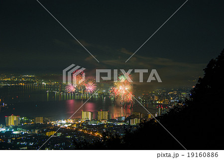 japanese fireworks festival at biwako lake 19160886