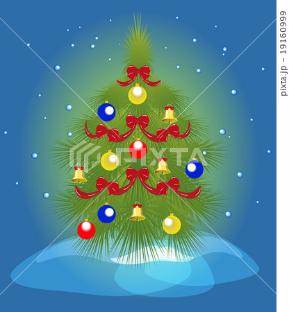 Christmas tree and a snowfall. EPS10 vector Christmas tree and a snowfall. EPS10 vector 19160999