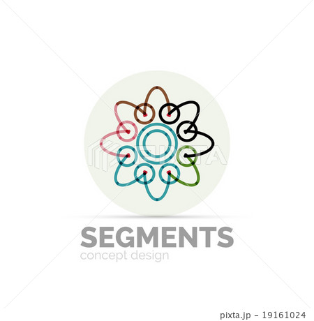 Abstract geometric linear hipster floral icon 19161024