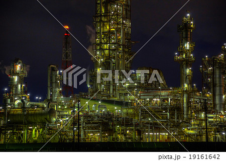 night factory at yokkaichi industrial complex night factory at yokkaichi industrial complex 19161642