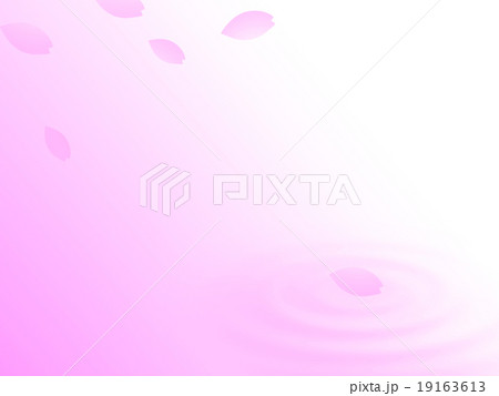 桜の花びらと波紋 19163613