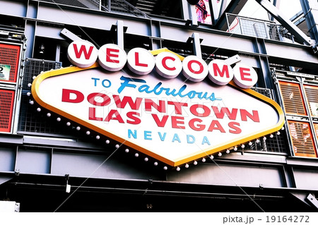 アメリカ ダウンタウンラスベガスの観光名所 ウエルカムサイン アメリカ ダウンタウンラスベガスの観光名所 ウエルカムサイン 19164272