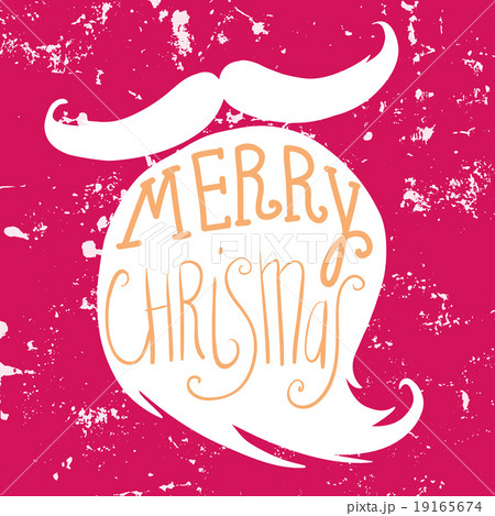 Mustache and beard of Santa. Vector Christmas card Mustache and beard of Santa. Vector Christmas card 19165674