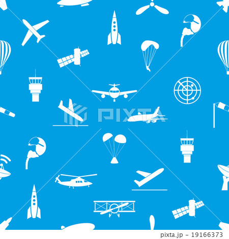 aviation icons blue and white seamless pattern aviation icons blue and white seamless pattern 19166373