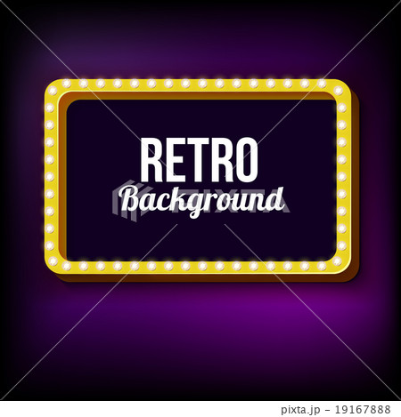 Night retro background with lights 19167888