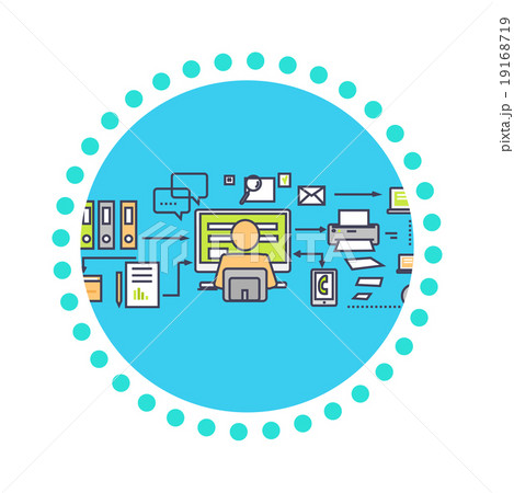 Icon Flat Design Deadline Concept Icon Flat Design Deadline Concept 19168719