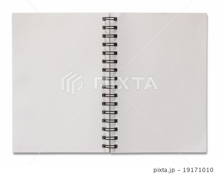 open spiral notebook isolated on white 19171010