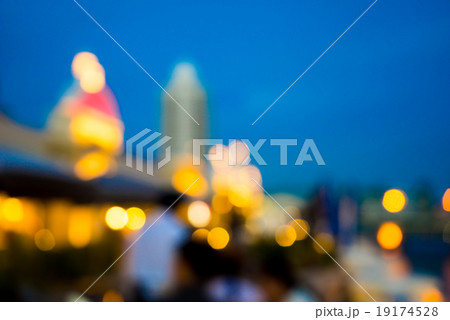 night light blur with reflection light in water night light blur with reflection light in water 19174528