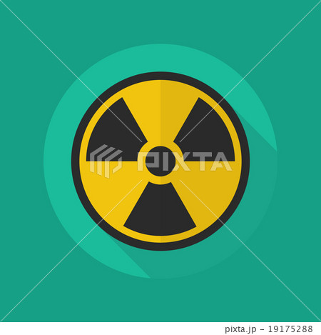 Medical Flat Icon. Radiation symbol 19175288