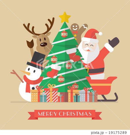 Merry Christmas Vintage Greeting Card 19175289