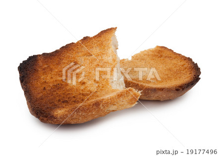 Broken toast bread 19177496