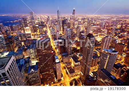 Aerial view of Chicago downtown Aerial view of Chicago downtown 19178300