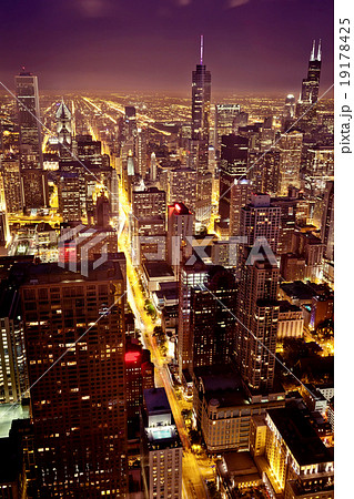 Aerial view of Chicago downtown Aerial view of Chicago downtown 19178425