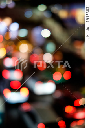 Abstract blur bokeh of traffic jam on road 19178834