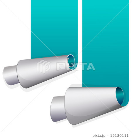 Turquoise sticker with curled up edge. Turquoise sticker with curled up edge. 19180111