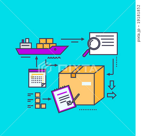 Icon Flat Style Design Maritime Shipping 19181852