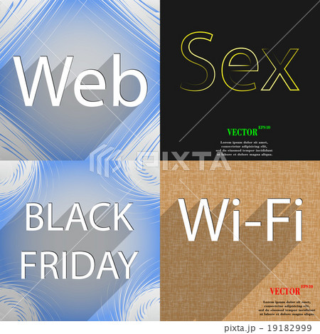 Set of the most popular web design icons on abstra 19182999