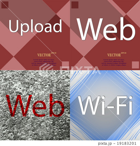 Set of the most popular web design icons on abstra 19183201