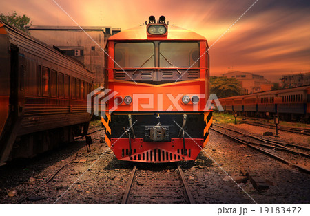 fast moving train 19183472