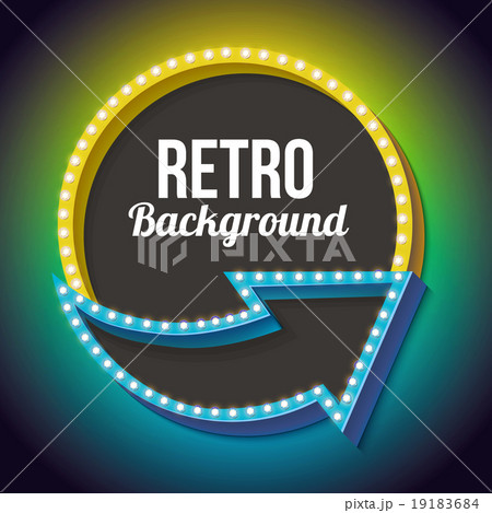 Volume retro sign with lights 19183684