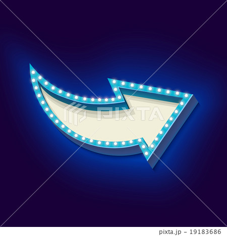 Volume retro arrow with lights 19183686