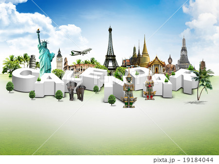Calendar on travel background 19184044